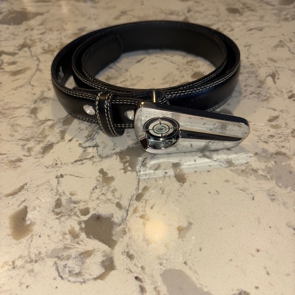 Men’s EUC One Eyeron Vintage Black Golf Belt Size 38 - Picture 1 of 5